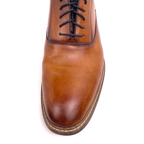 Aston Grey Collection Oxford Dress Men’s Tan/Brown Leather Shoes Size 9 - Picture 9 of 13